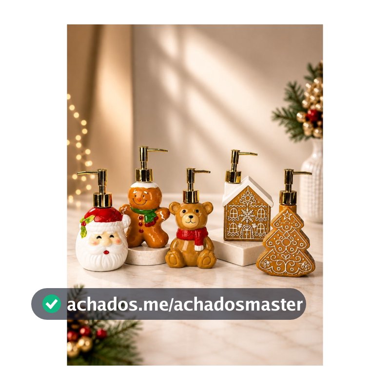 Porta Sabonete Líquido Decoração Natalina Premium Dispenser