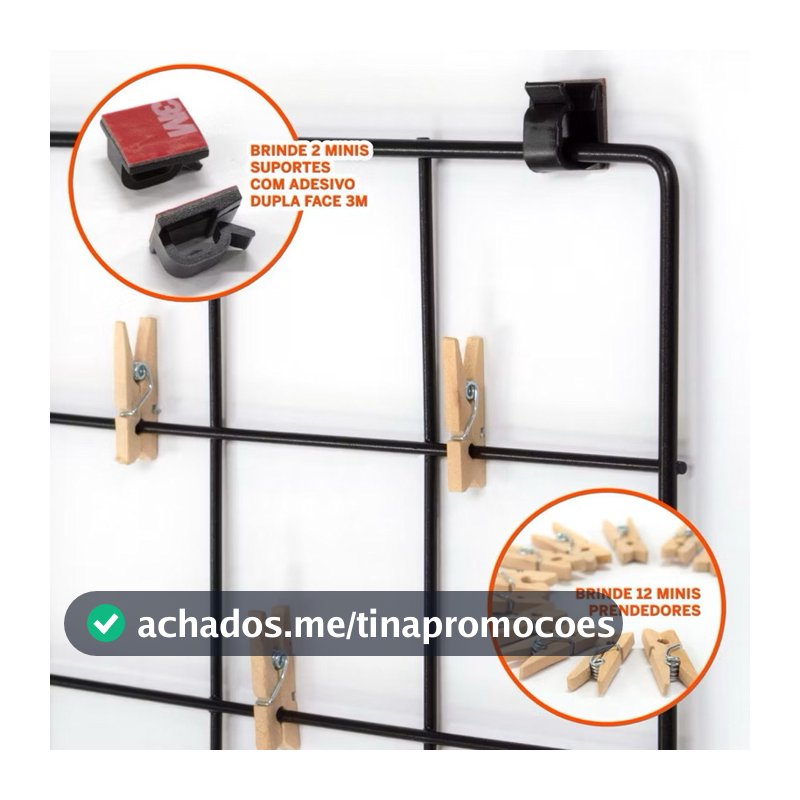 Memory Board Grade De Foto Mural Organizador Mais Clip E Mini Prendedor