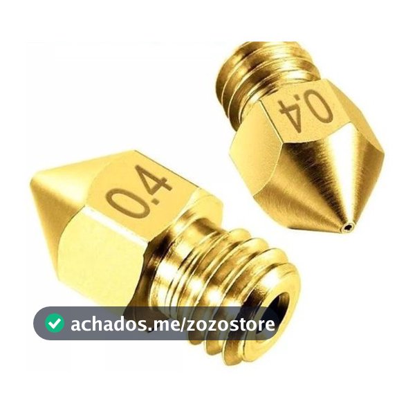 Bico Nozzle Extrusora Mk8 Filamento 1.75Mm  Impressora 3D