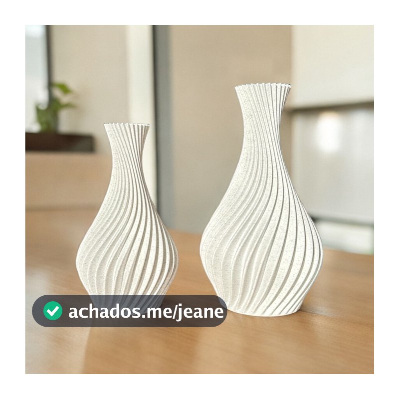 Kit 2 Vasos Decorativos em Espiral  - Varias Cores