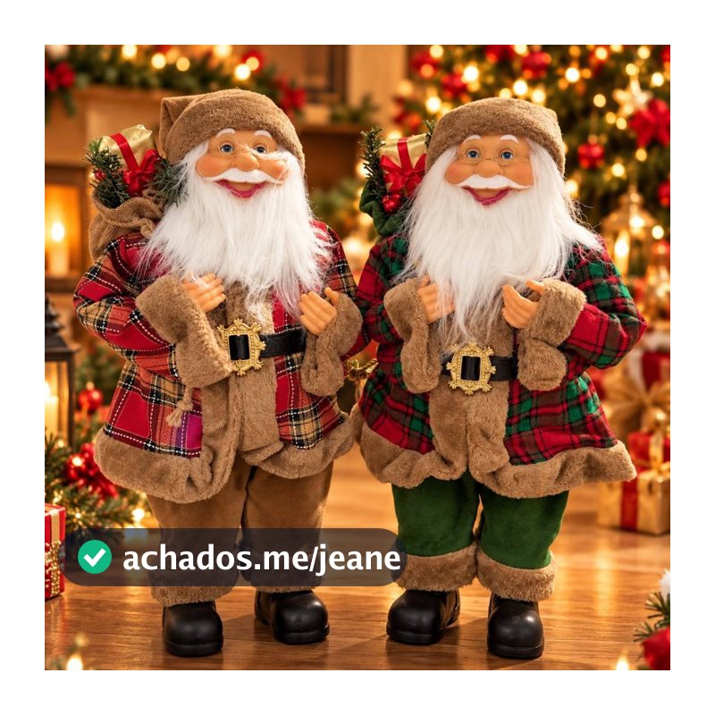 Papai Noel Luxo Decorações Natal Alto Padrão em pé Boneco Papai Noel presentes enfeites natalinos