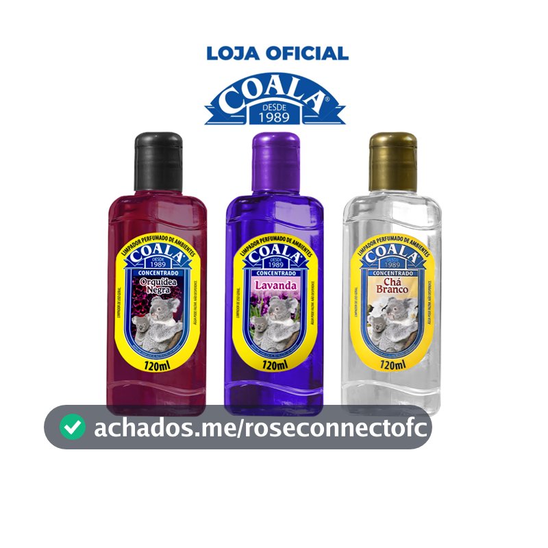 Coala Combo Limpadores 120 ml Orquídea Negra, Lavanda, Chá Branco