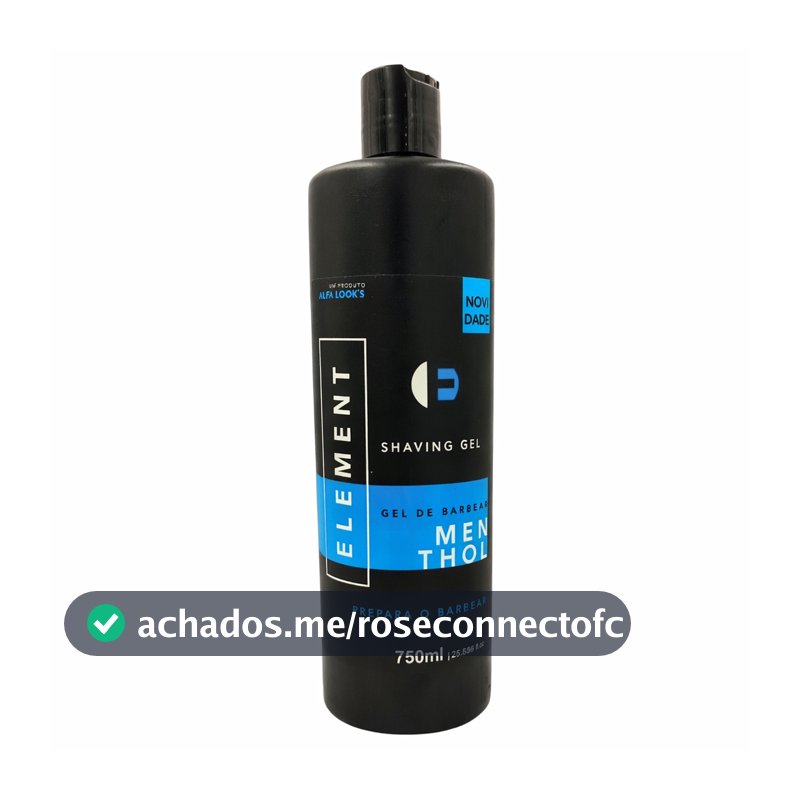 Gel de Barbear Element Menthol 750ml  Shaving Gel Refrescante Alfa Look’s Prepara o Barbeado | Barbeiro Profissional