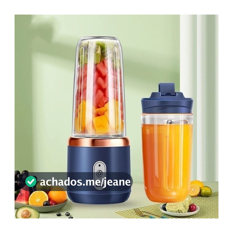 400ML 6 Lâminas Espremedor Elétrico Mini Liquidificador Portátil De Suco De Alimentos Misturador Leite