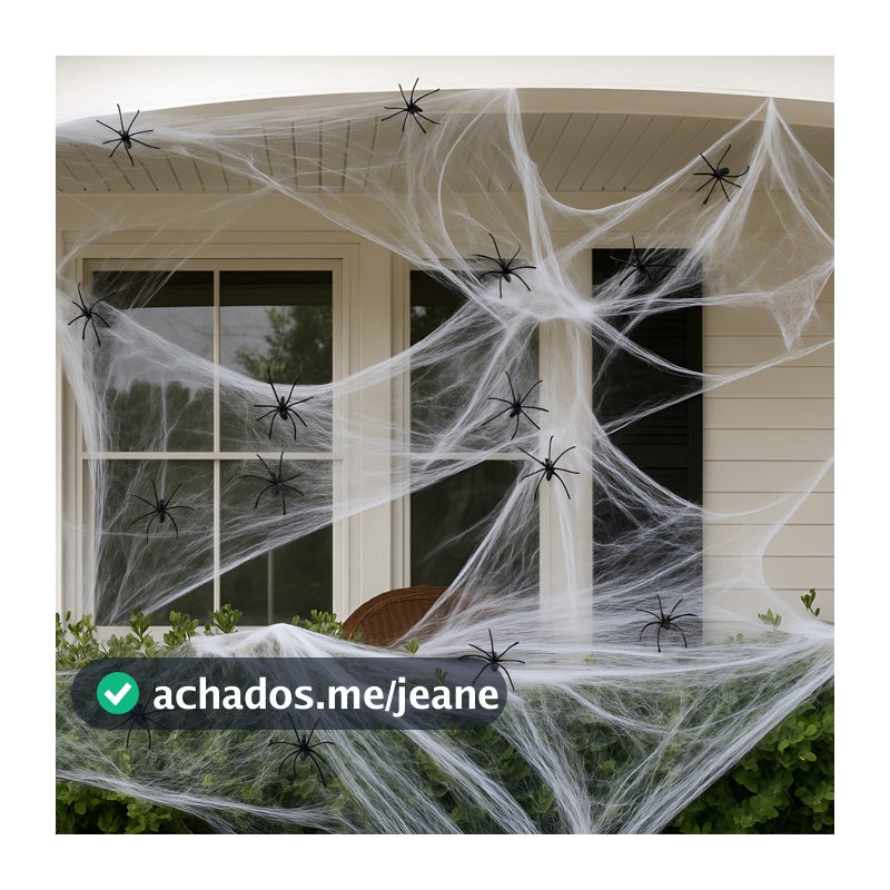Kit Halloween Teias De Aranha + Mini Aranhas Plásticas Decoração Dia das Bruxas e Festa Terror