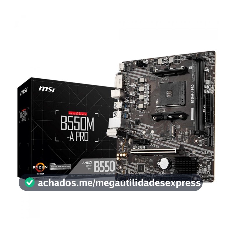 Placa Mãe MSI B550M-A PRO - AMD Ryzen AM4 - DDR4 - Matx - M.2 - Hdmi/dvi