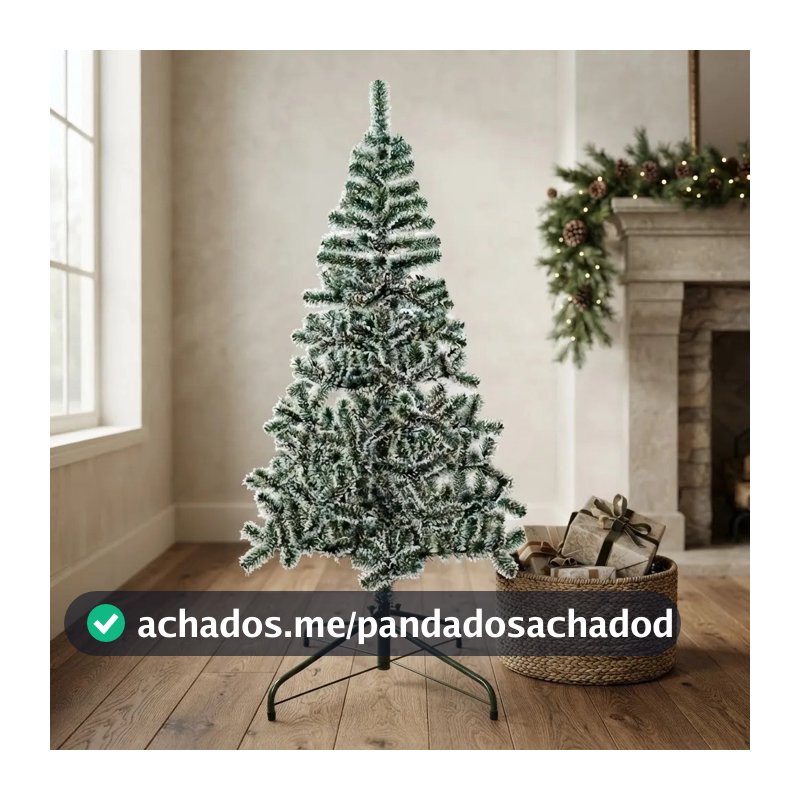Árvore De Natal Nevada De 1,50 Cm De 240 Galhos Pé De Metal Nevada