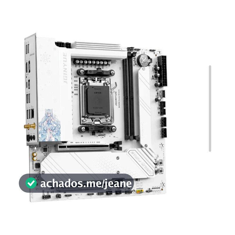 Placa Mãe Jginyue B650M Snow Dream AM5 DDR5 White Versão Branca