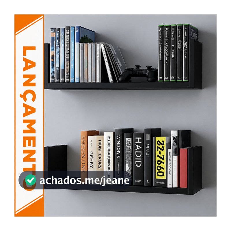 Kit 02 Prateleiras Para Livro Sala Quarto Escritório