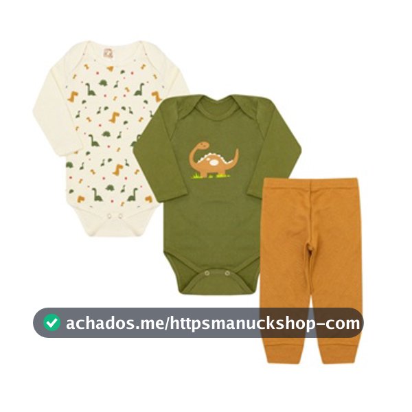 Kit Body Bebê 3 Peças para bebê Conjunto de Bebê Menino