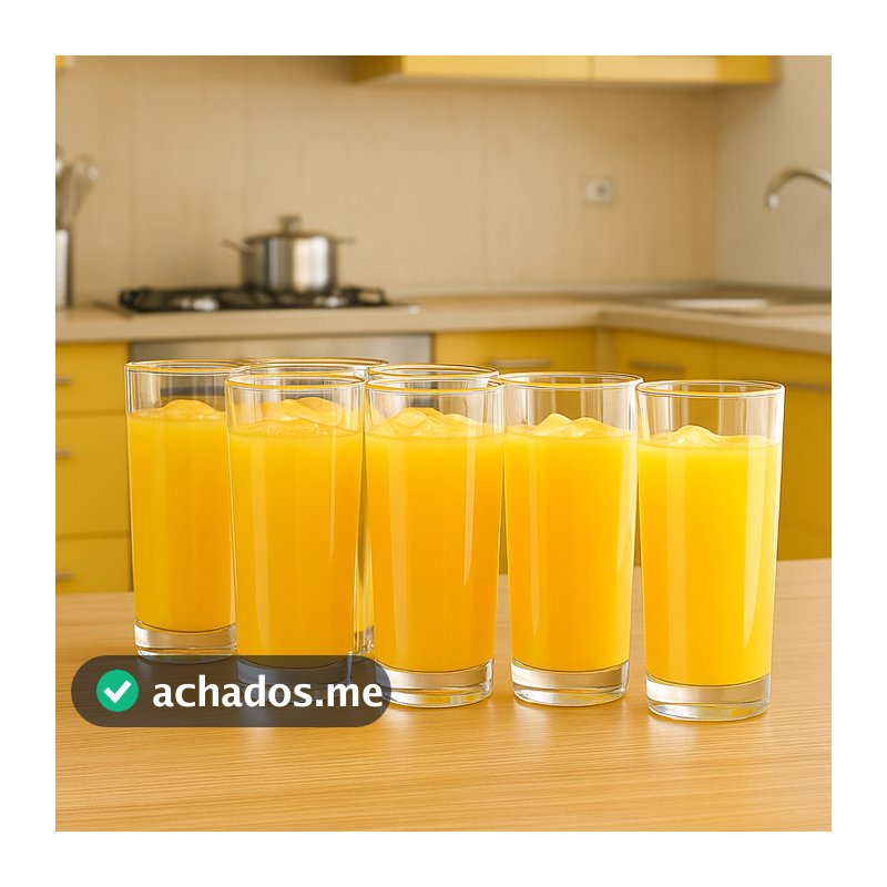 Jogo Copos Vidro 255ml Long Drink Multiuso Flores Orquídeas Cozinha Estampas Diversas Ruvolo