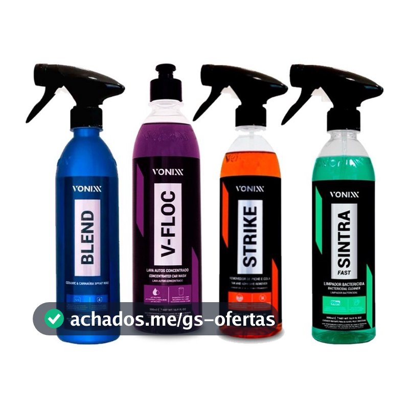 Kit Vonixx Blend Cera V-Floc Shampoo Strike Removedor Sintra Limpeza