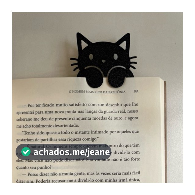 Marcador de Página de Livro Gato