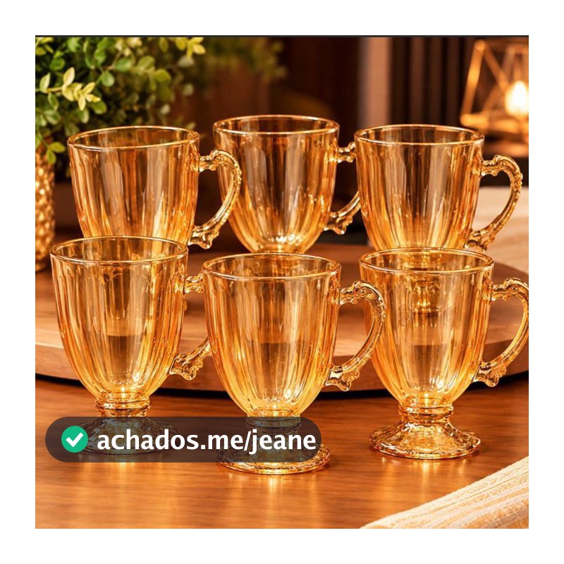 Kit Cappuccino Elegance Âmbar – 6 Peças