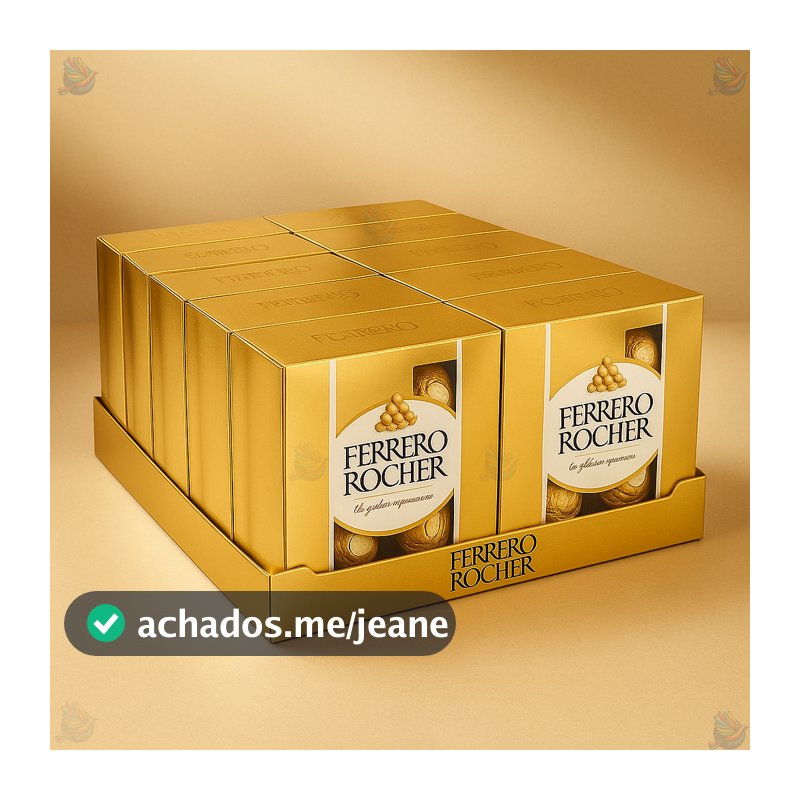 10 Caixas de Bombom Ferrero Rocher 50g - 40 Bombons