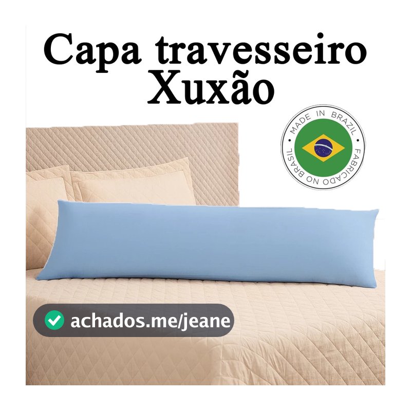Fronha Xuxão 400 Fios Várias Cores Capa Para Travesseiro de corpo Xuxão com Zíper  1,30 x 0,40 Gestante Conforto