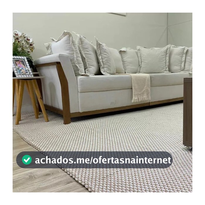 Tapete De Sala Grande 100% Algodão Confortável e Prático! Lavável à Máquina
