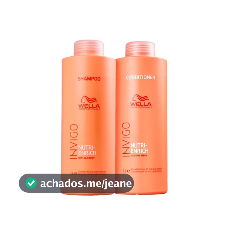 Kit  Wella Professionals Invigo Nutri-Enrich Shampoo e Condicionador 1L (2 Produtos)