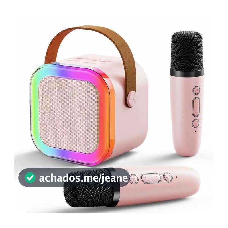 Caixa de som portátil sem fio para karaokê, equipada com 2 microfones sem fio, subwoofer estéreo HIFI, caixa de som KTV.