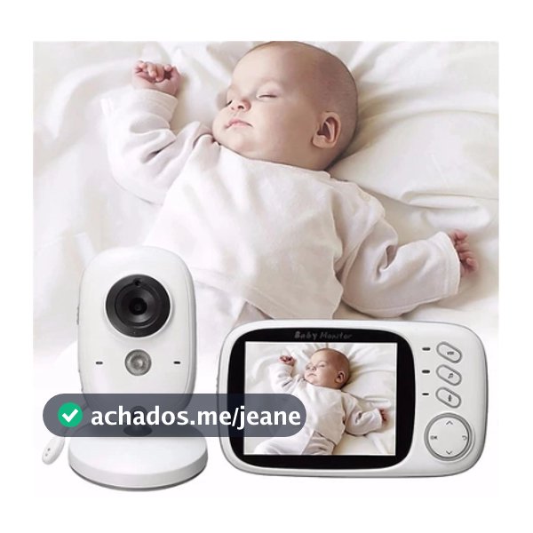 Baba Eletrônica VB603 Com Monitor Visão Noturna, Câmera c/ Audio Sensor de Temperatura