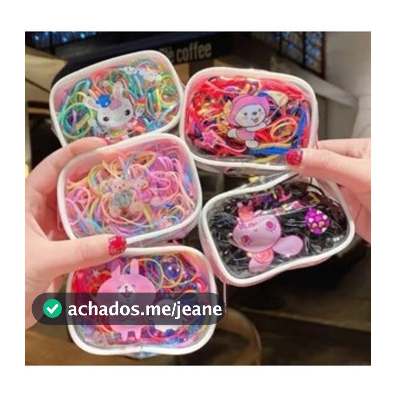 ANA1108 12 Pacote Colorido Pequeno Elasticos Silicone Grosso De Cabelo Meninas  Elástico