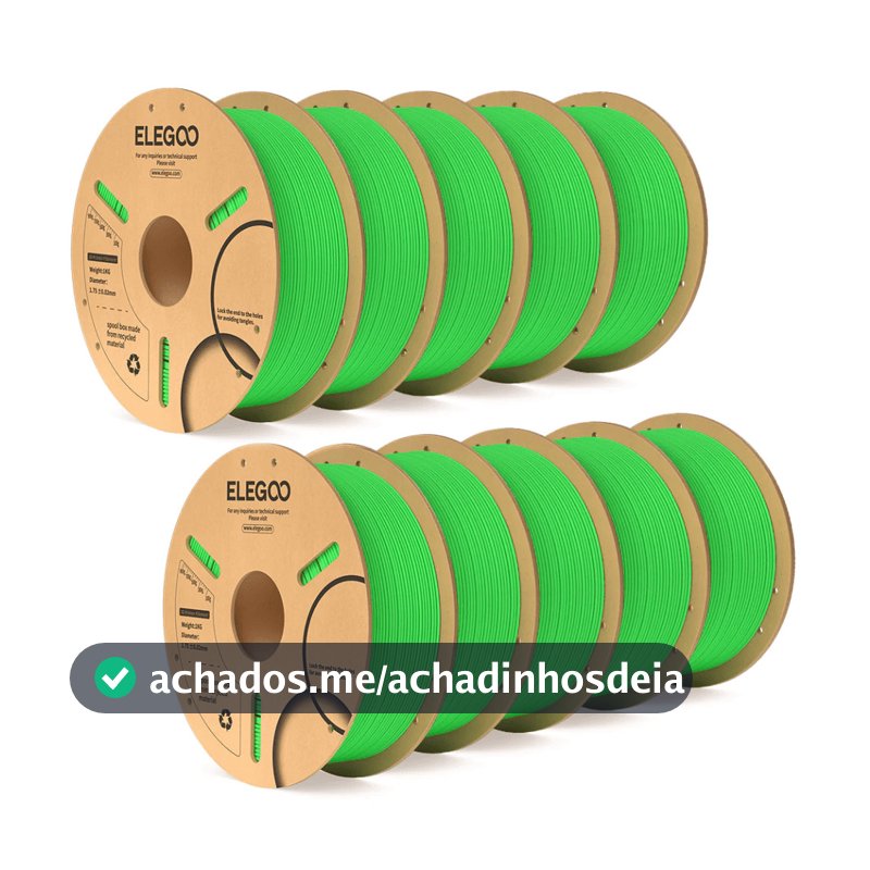 Caixa com 10 Filamentos Elegoo PLA 1.75mm 1Kg