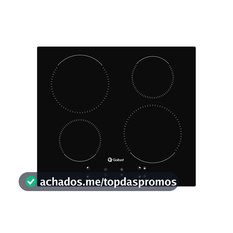 Cooktop Gallant 4 Bocas Vitrocerâmico Preto Indução 220V Painel Touch Screen
