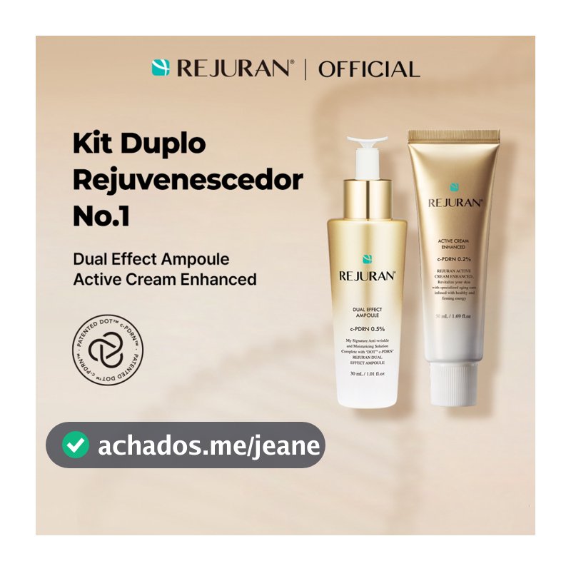 [REJURAN] Kit Rejuvenescimento Duplo (Sérum Dual Effect 30mL + Active Cream Enhanced 50mL)
