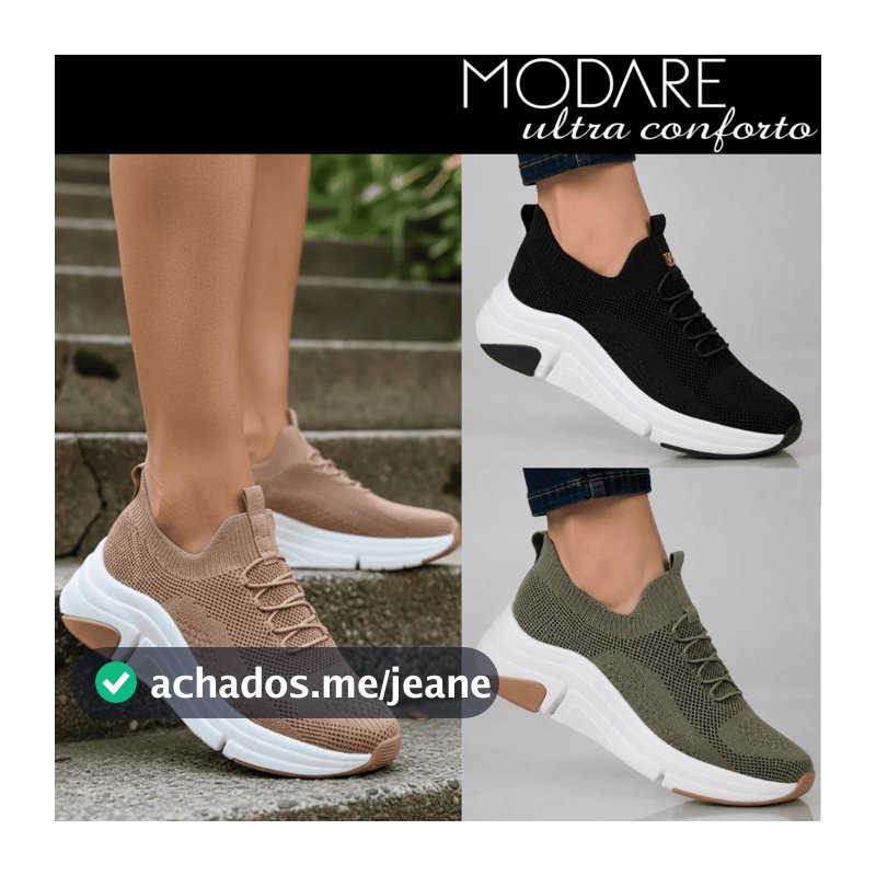 Tênis Feminino Gaspea Knit Modare Casual Confortável Leve Dia a Dia Original Tênis Feminino Casual