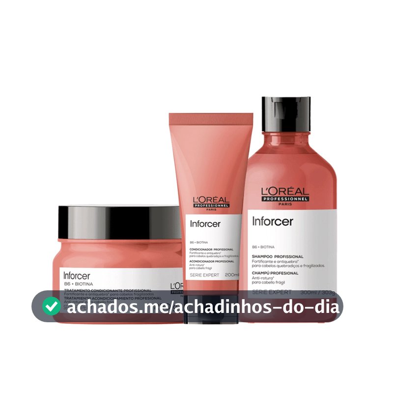 Kit Inforcer Shampoo, Cond e Máscara - L'Oréal