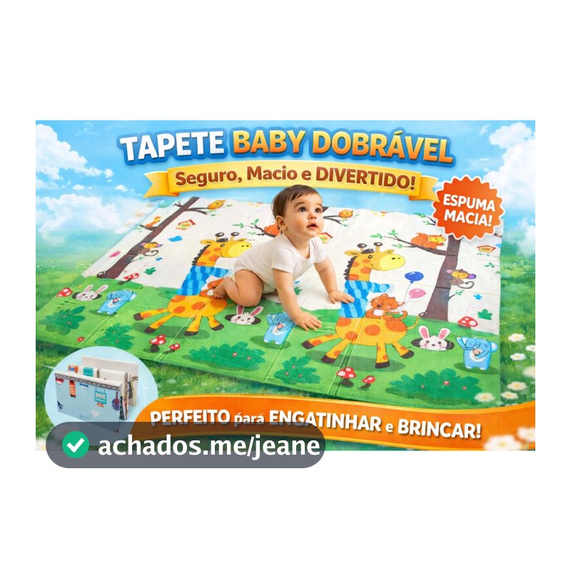Tapete de Atividades Térmico Infantil Emborrachado Educativo Bebê Crianças Tatame Dobrável Estampas