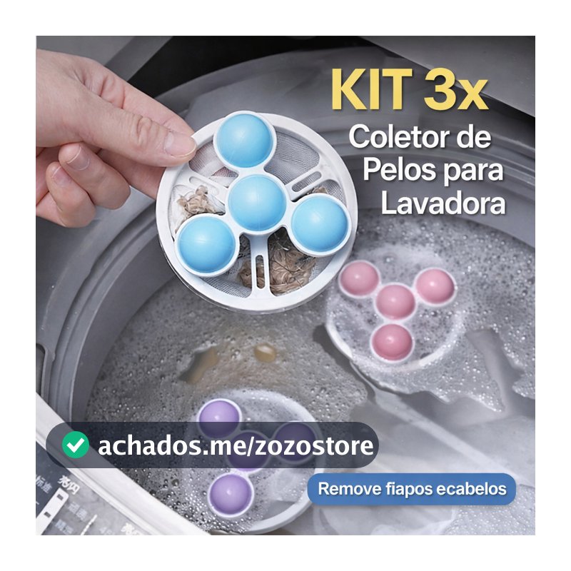 3-1 Filtro Coletor Pelos Máquina Lavar Roupa Fiapos Pet Reutilizável Flutuante Anti Pelos