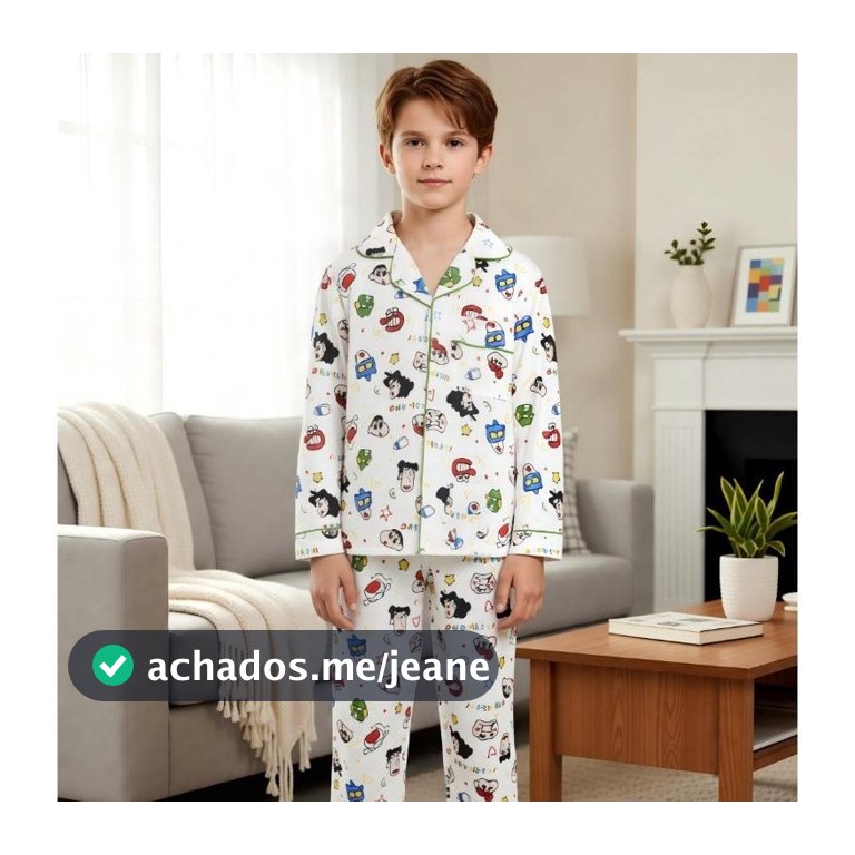 Pijama Infantil Juvenil Longo Menino Menina Roupa de Dormir Confortável Premium Estampado Kit Verão Outono