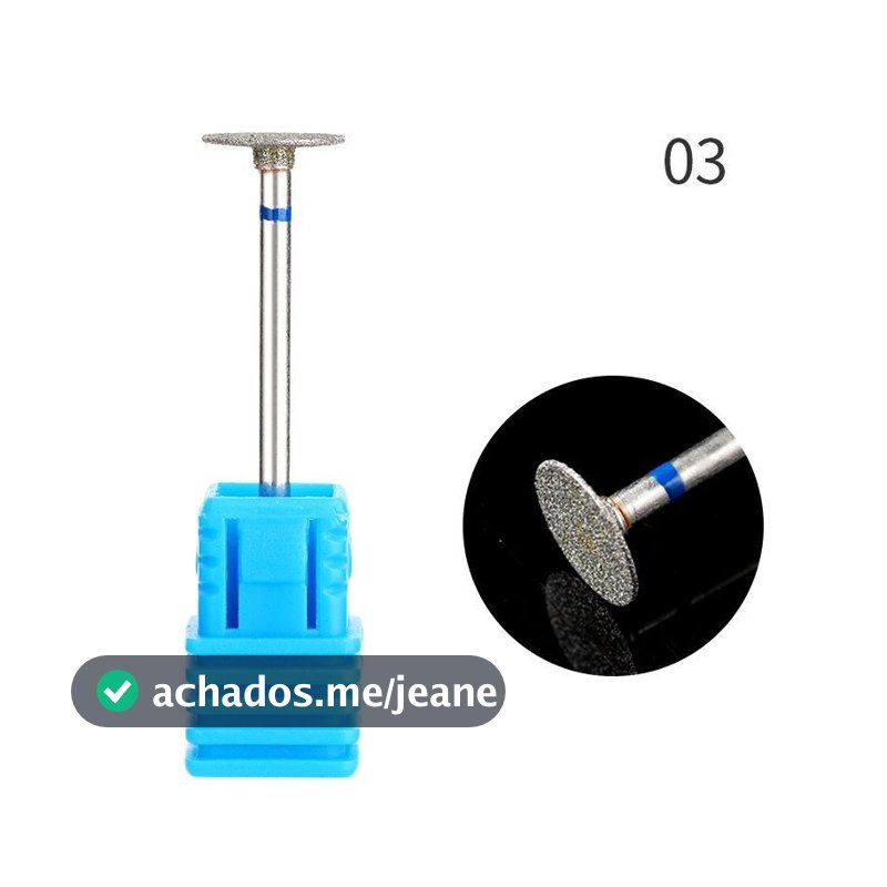 Broca Diamantada Bits Disco Remoção Aparadora Unha De Gel Nail Designer