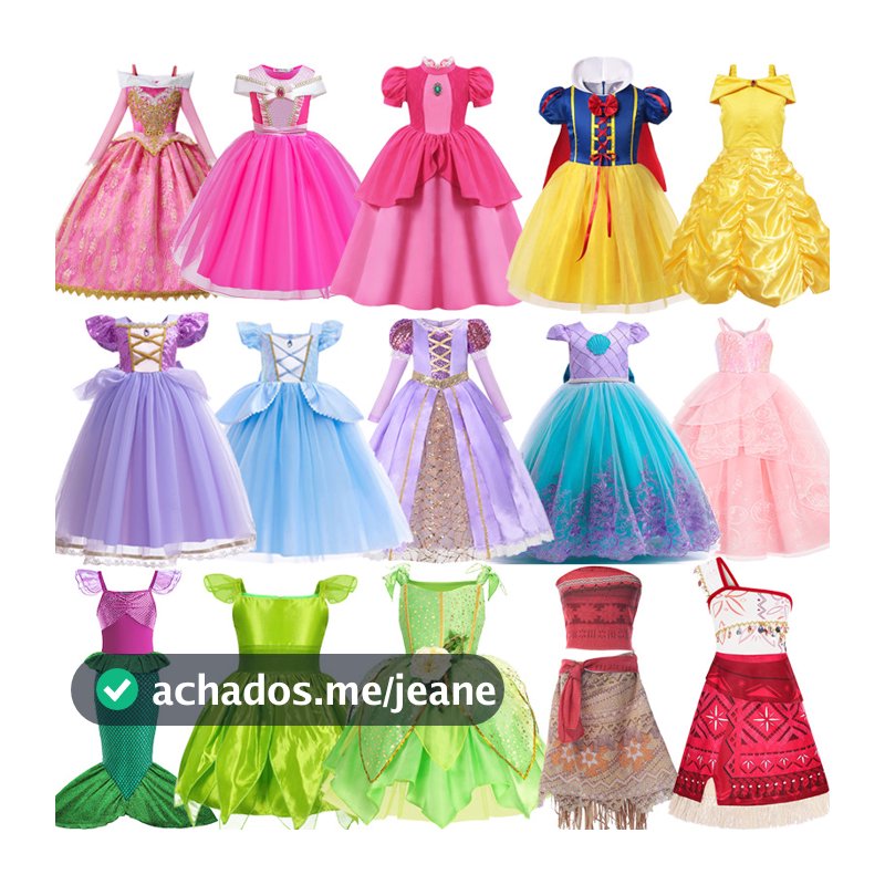 Fantasia De Princesa Para Meninas , Vestido De Festa De Tule Infantil Aniversário , Halloween , Carnaval , Performance D