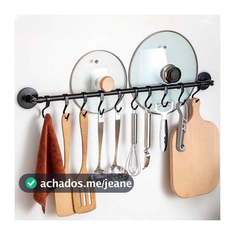 Gancho de Cozinha Forte, Varinha Rotativa para Pendurar, Colher de Viscose, Concha Sem Perfuração EVCM