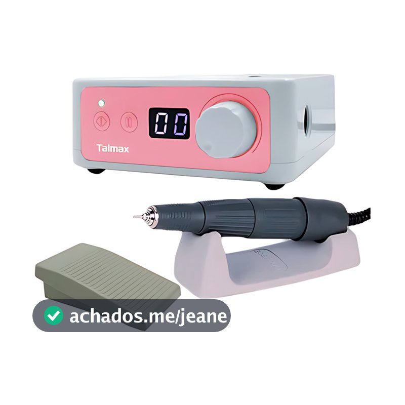 Micromotor Lixadeira de Podologia e Manicure Marathon Champion Com Rosa e Prata - Talmax