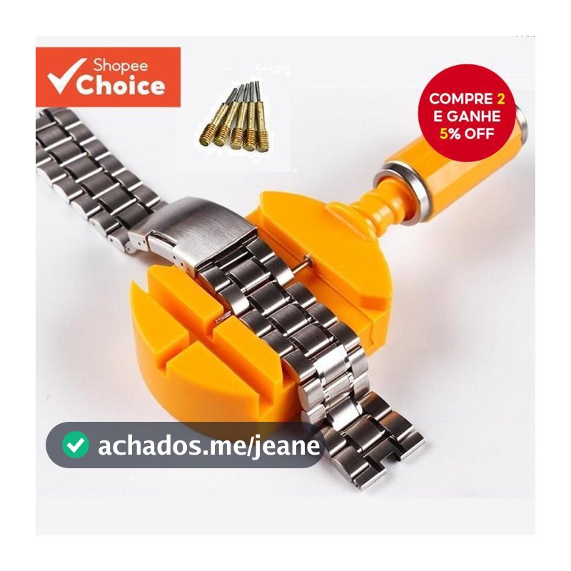 Ferramenta De Remoção De Link De Pulseira De Relógio Kit De Reparo Ajustável Com 5 Pinos Reforçados