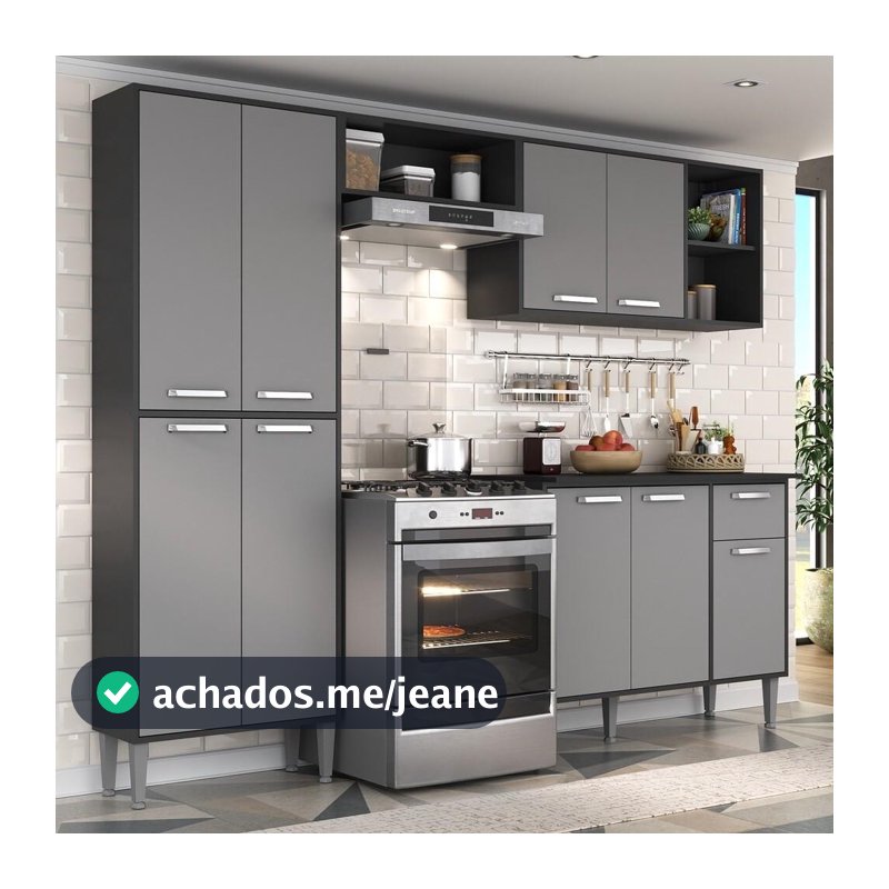 Cozinha Compacta com Armário e Balcão Xangai Multimóveis VM2840