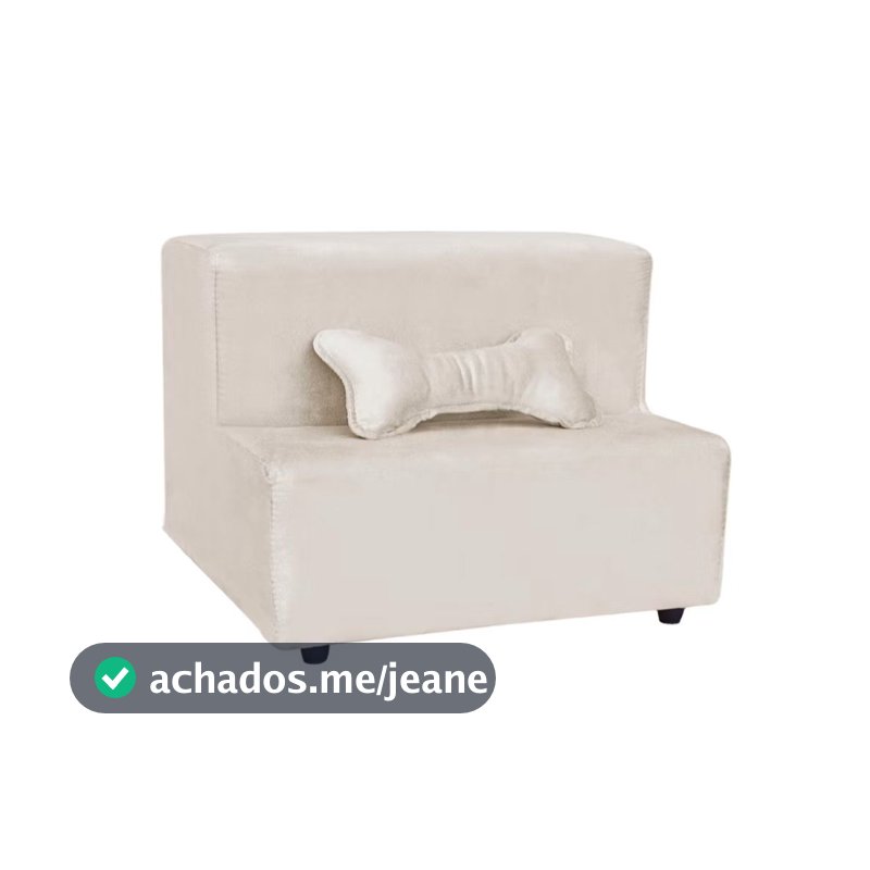Escada Escadinha Pet Rampa Para Cachorro E Gato Com Espuma Resistente 2 Degraus
