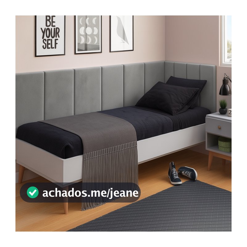 Cabeceira Estofada Em L Para Cama Box Solteiro - Várias Cores