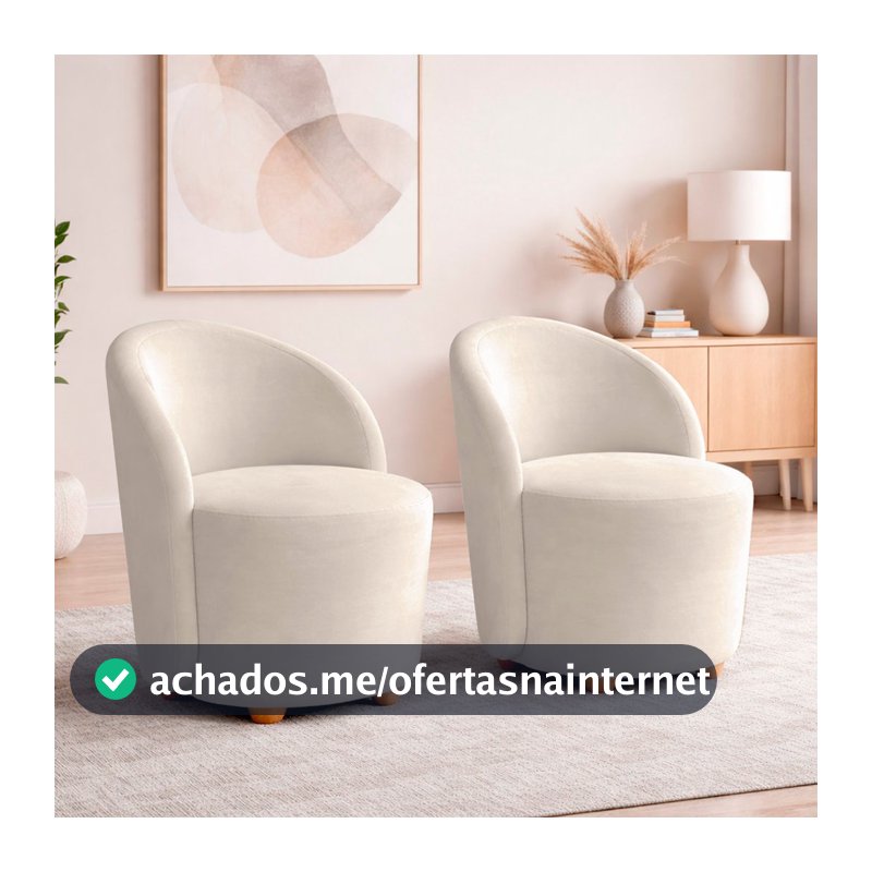 Kit 2 Poltrona Orgânica Denver Decorativa para Sala Quarto