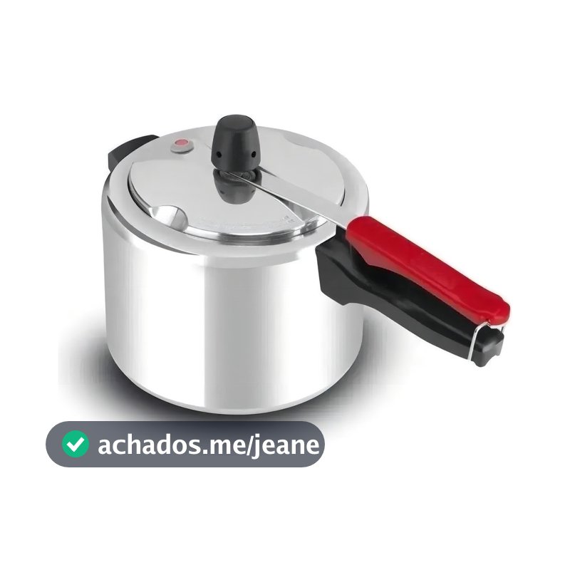 Panela De Pressão Clock Clássica Polida 4L Em Alumínio