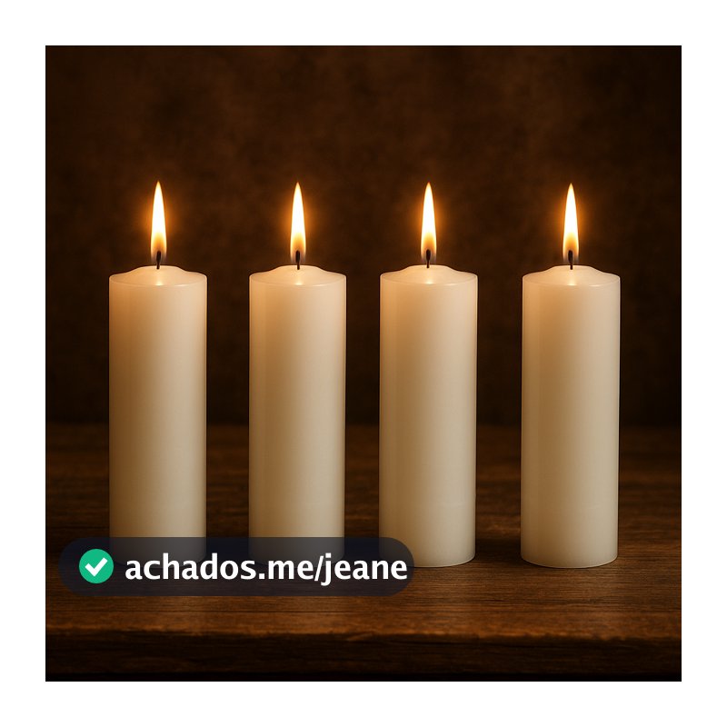 Kit 10 Velas Votiva 7 Dias Branca 260g Parafina Pura Kit Velas Sete Dias Católica