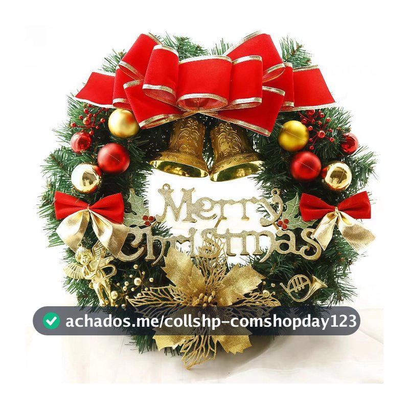 40cm Decoração De Natal Guirlanda Do Feriado Porta Sinal De Parede