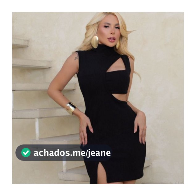 Vestido Feminino Nina Gola Alta Assimétrico Vazado e Fenda sem Bojo com Forro Duplo