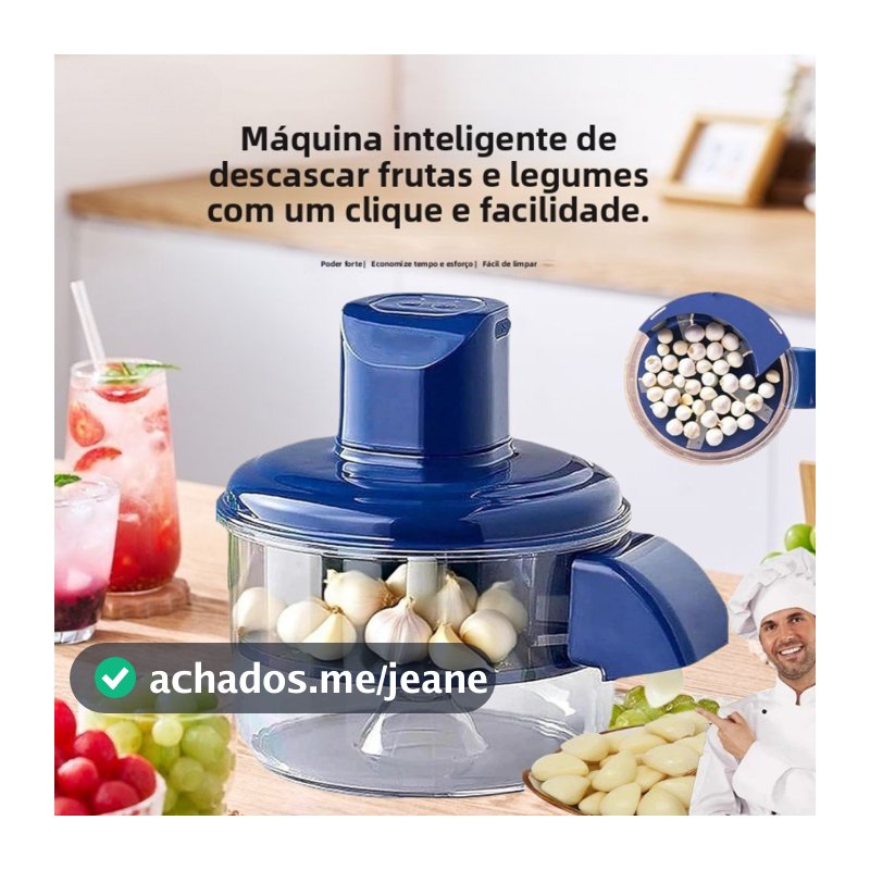 Descascador elétrico automático, descascador de alho - adequado para uvas, tomates, alho e frutas (libera suas mãos)