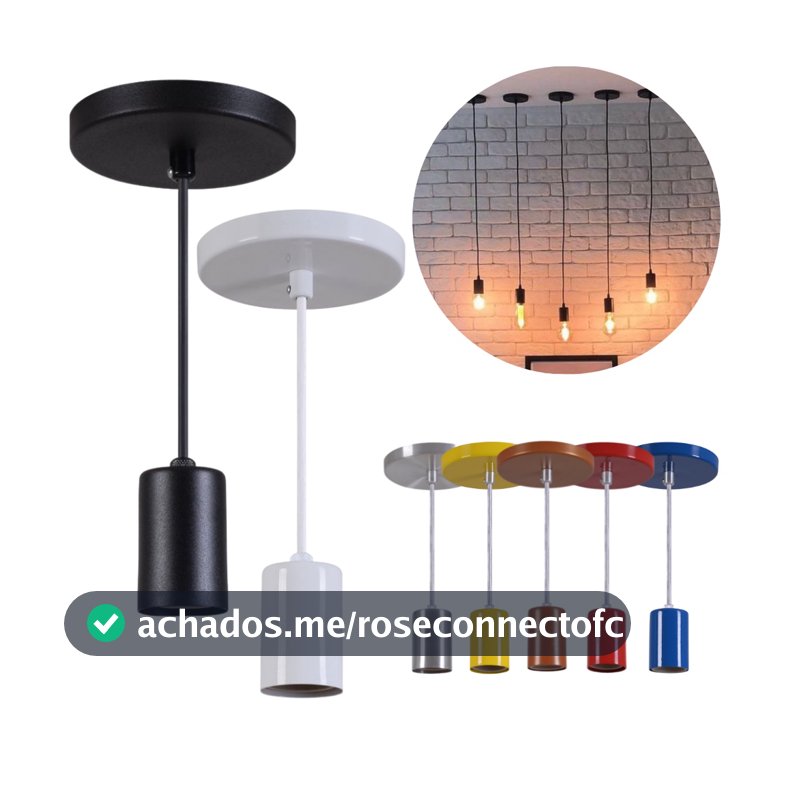 Pendente Copinho Vintage em Alumínio Várias Cores Para Balcão Cozinha Banheiro - T&T Iluminação