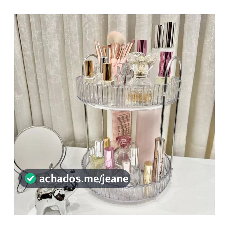 Organizador Prateleira Diamante Acrílico Porta Maquiagem Beleza Multiuso elegante