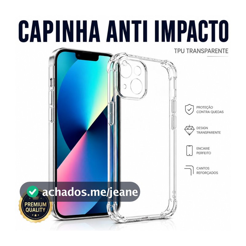 Capinha Anti Impacto iPhone Capa de Silicone Transparente TPU Capinha Protetora Flexível